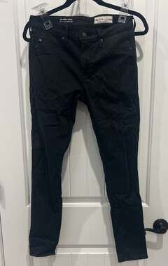 Adriano Goldschmied/Anthropologie Abbey Ankle Mid-Rise Skinny Black Jeans Sz 27R